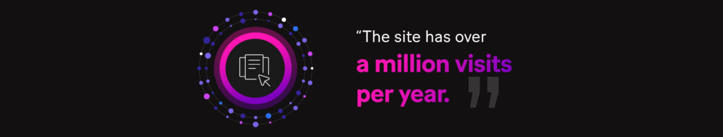 Picture: The site has over a million visits per year
